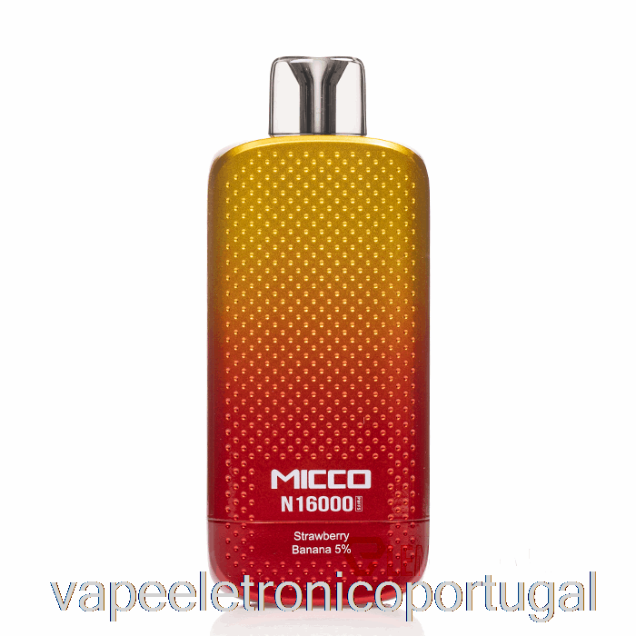 Vape Eletronico Horizontech Micco N16000 Descartável Morango Banana